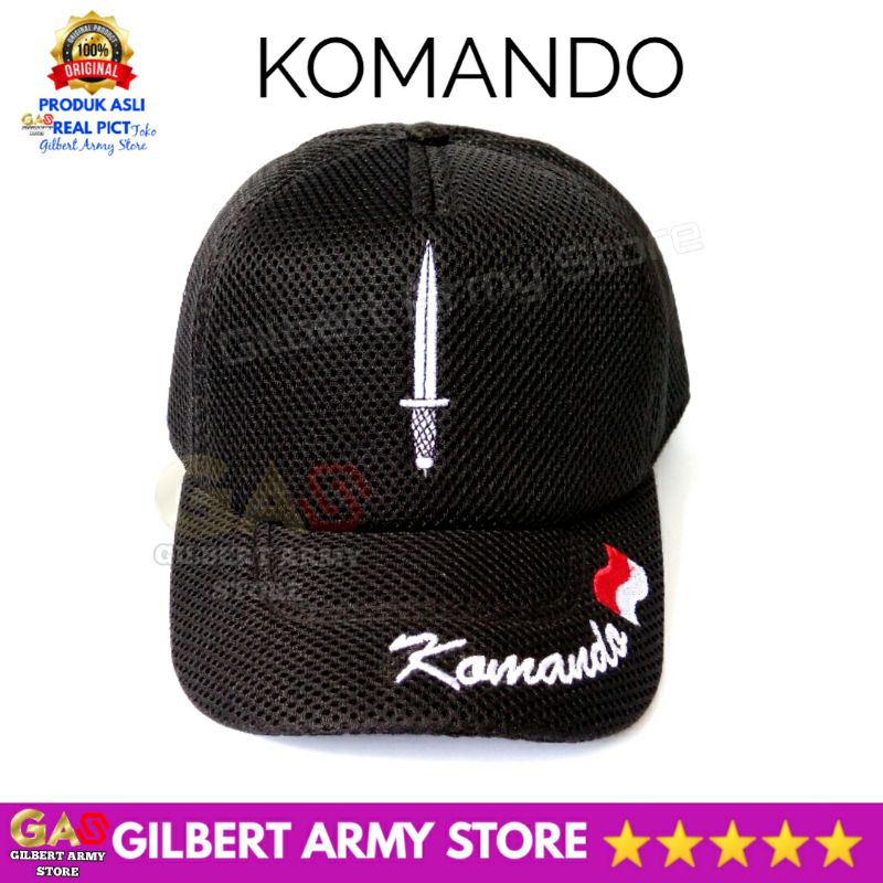 Topi Komando Kopassus Jala Hitam GILBERT ARMY STORE Grosir Topi Tni Murah Topi bordir komando