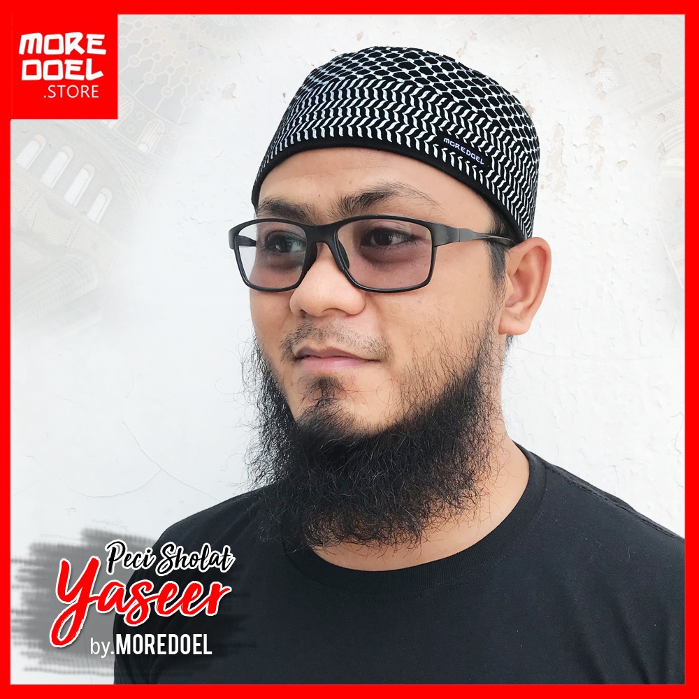 MOREDOEL - Kopiah Peci Sholat Pria Motif Sorban Yaseer By Moredoel Elegant dan Mudah dilipat