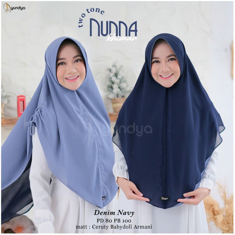 NUNNA KHIMAR HIJAB INSTAN BOLAK BALIK || 2 WARNA || 2 MODEL || BY AYUNDYA