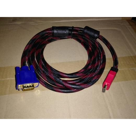 AS Kabel HDMI To VGA 3M Penyambung Monitor Ke PC