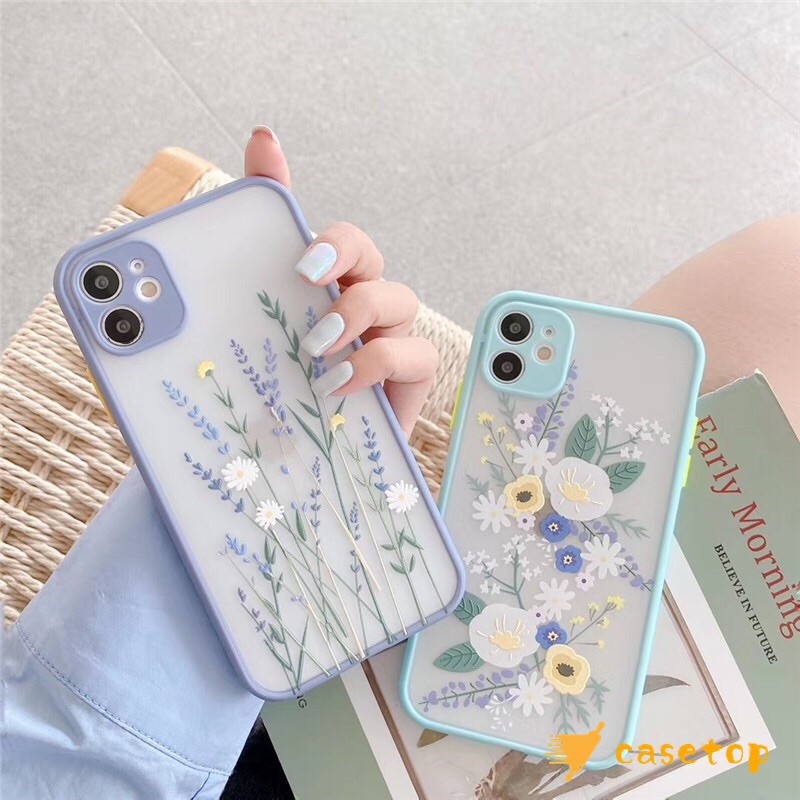 Iphone Soft Case Motif Bunga Lavender Warna Permen Untuk Iphone 12 11