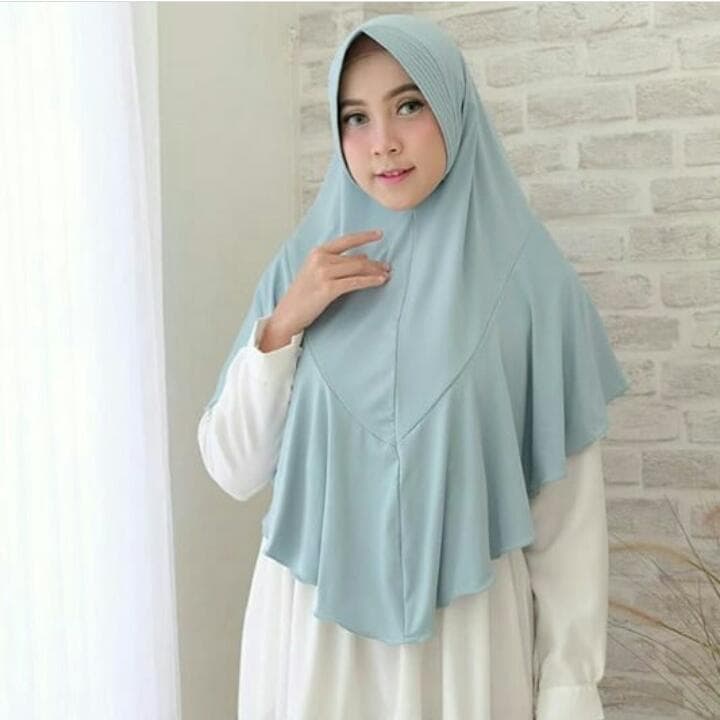 HIJAB / JILBAB INSTAN KHIMAR RUMBAI PREMIUM - BAHAN JERSEY CREPE