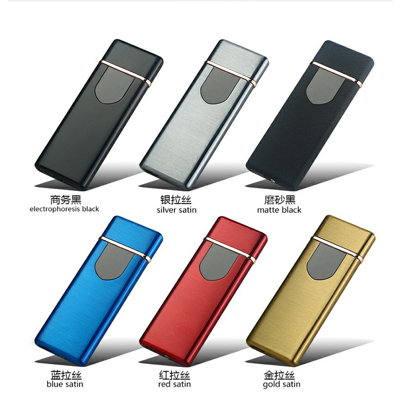 Best Seller Korek api elektrik usb dapat dicharger fingerprint LED rechargeable electric lighter