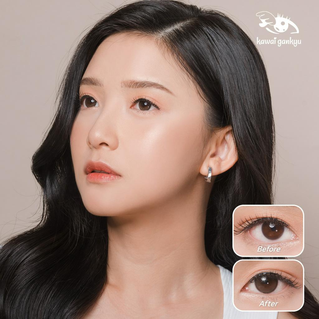 KawaiGankyu Softlens - Kitty Mini Julia Brown (1botol)