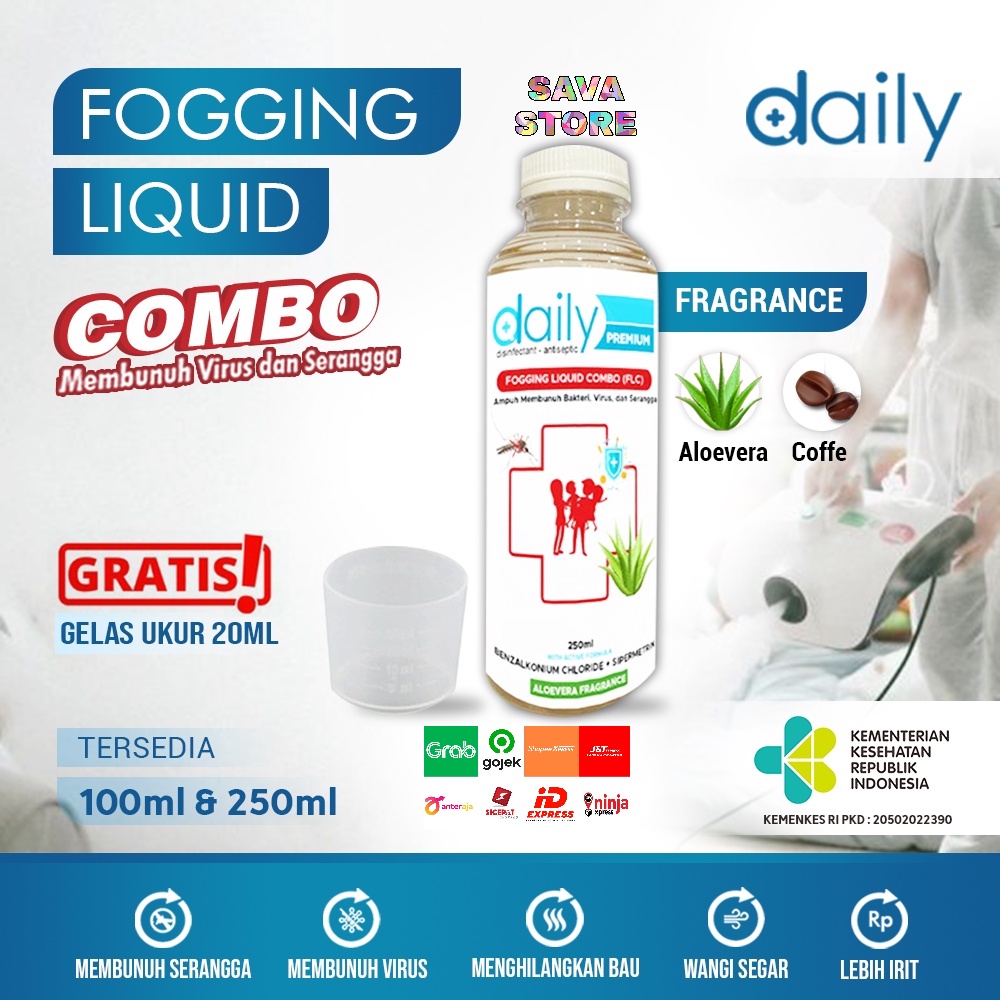 DESINFEKTAN FOGGING LIQUID COMBO (FLC) 100ML ANTI SERANGGA ANTIBACTERIAL DAN VIRUS