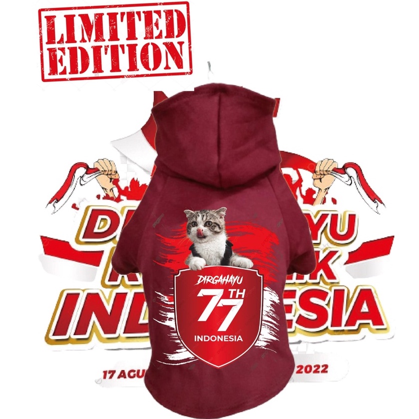 baju kucing baju anjing special edition HUT RI 77