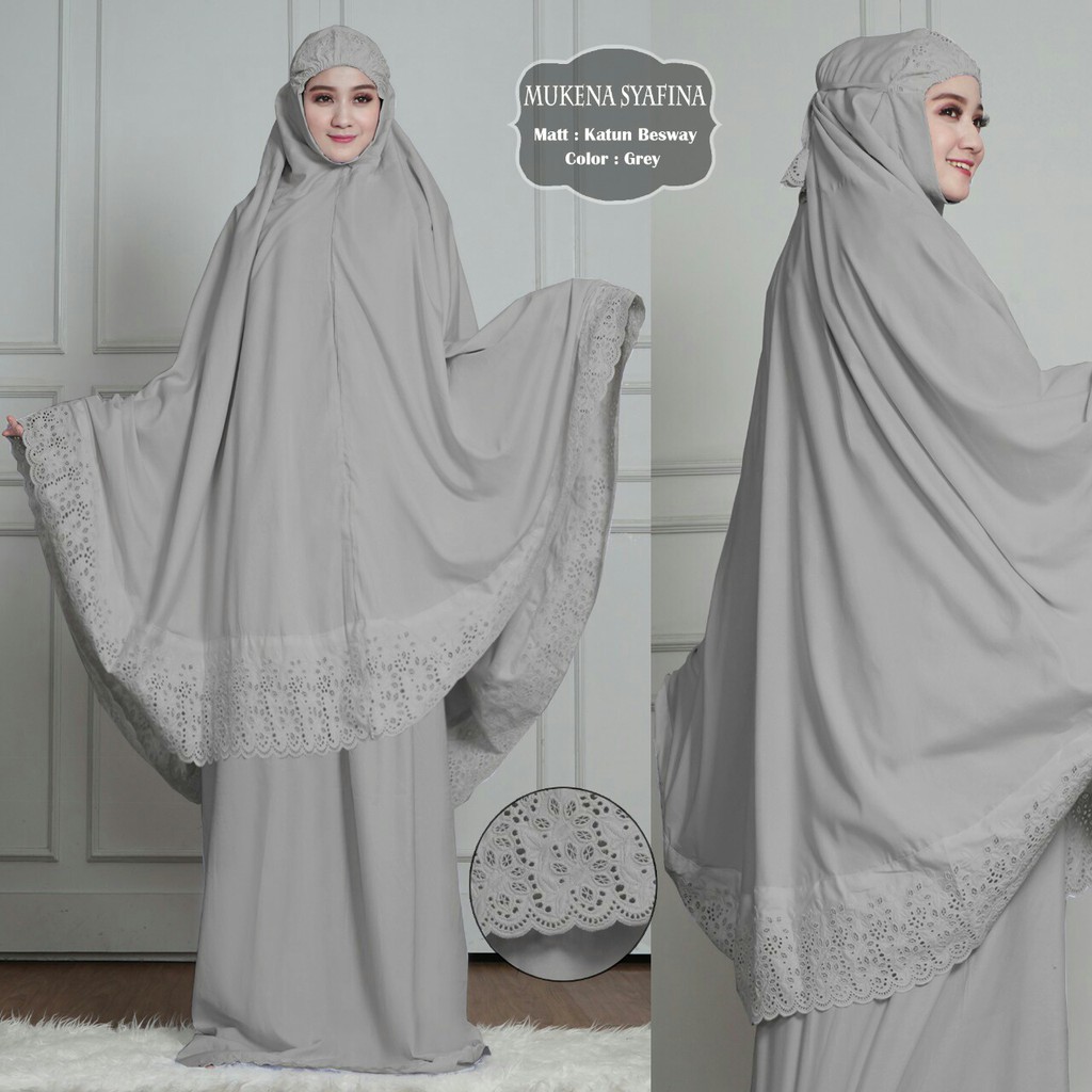 MUKENA SYAFINA SUPER CANTIK  MUKENA JUMBO WANITA DEWASA RENDA CANTIK MUKENA XXXL MUKENA RENDA