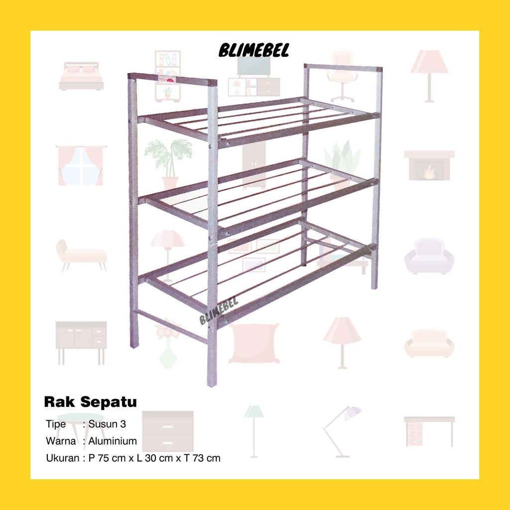 Rak Sepatu Aluminium Susun 3 Lemari Sepatu Shopee Rak Sepatu Aluminium Susun 3 Lemari Sepatu Shopee