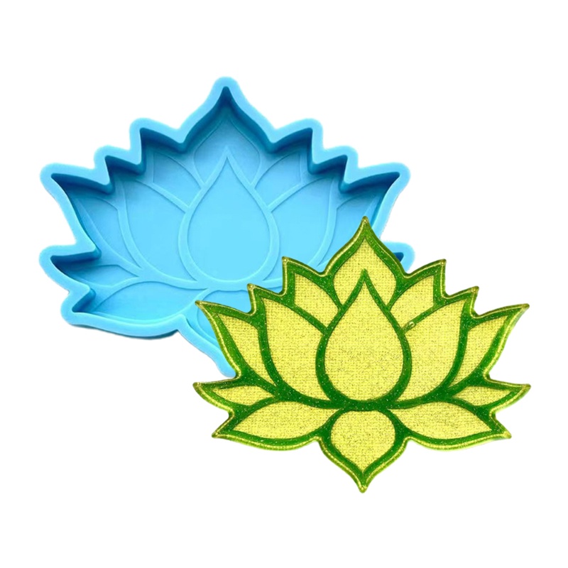 SIY  Lotus Flower Coaster Epoxy Resin Mold Cup Mat Silicone Mould DIY Crafts Decorations Making Tools