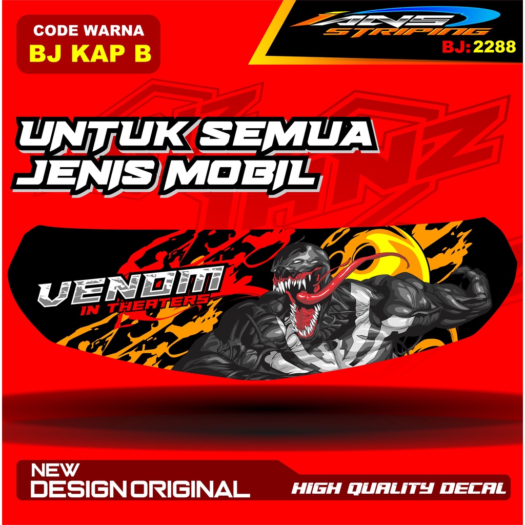 DECAL STICKER KAP DEPAN MOBIL AVANZA / VARIASI STIKER CUP DEPAN MOBIL XENIA / STIKER KAP CUP MOBILIO AGYA CALYA / STIKER MOBIL