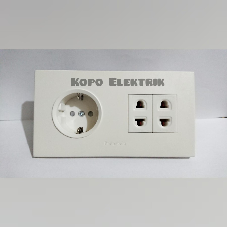 Panasonic Stopkontak + Double Stopkontak Universal Style White