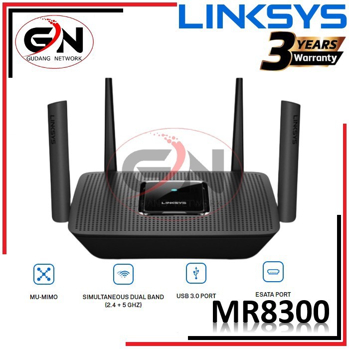 Linksys MR8300 Mesh WiFi Router AC2200 MU-MIMO MAX GAMING