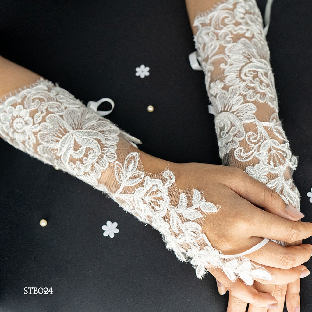 [STOCK TERBATAS] PREMIUM GLOVES AKSESORIS PERNIKAHAN SARUNG TANGAN BRIDAL STB024