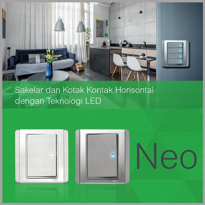 Schneider NEO RJ11 Telephone Socket Outlet - Colokan Telepon