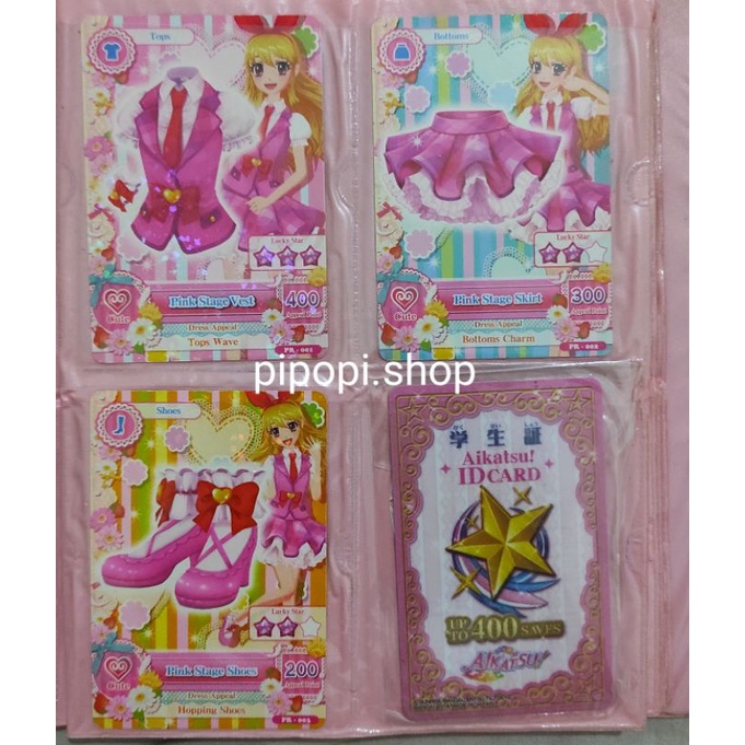 Aikatsu Card | Kartu Aikatsu Ichigo Sakura Yurika Stage Set Id Card