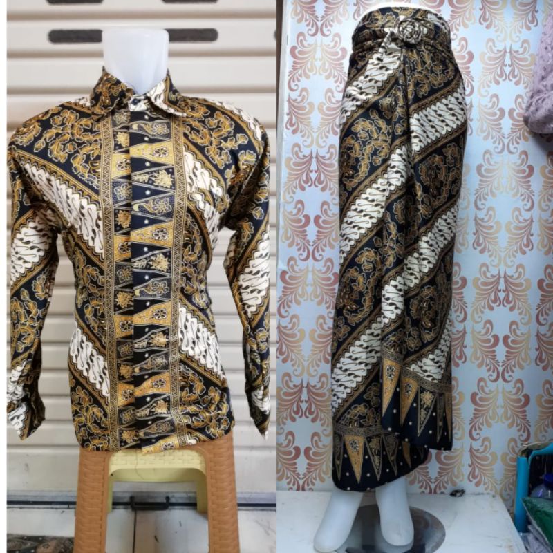 IndahKebaya | 50+ MOTIF /COUPLE ROK LILIT DAN KEMEJA PANJANG / COUPLE BATIK MURAH / ROK KEBAYA JUMBO