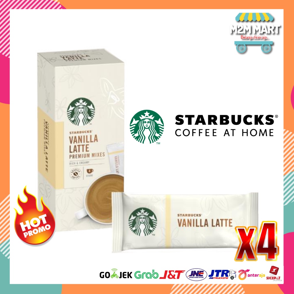 Kopi Starbucks Vanilla Latte Coffe Stik Coffeemix Instan Premium