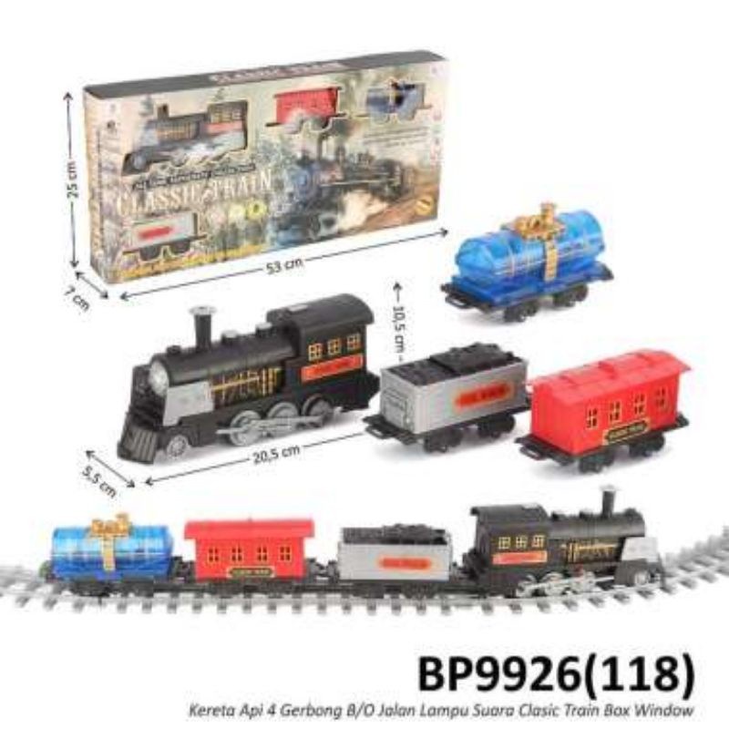 Mainan Anak Rel Kereta Api Classic Train Suara Lampu BP-9926