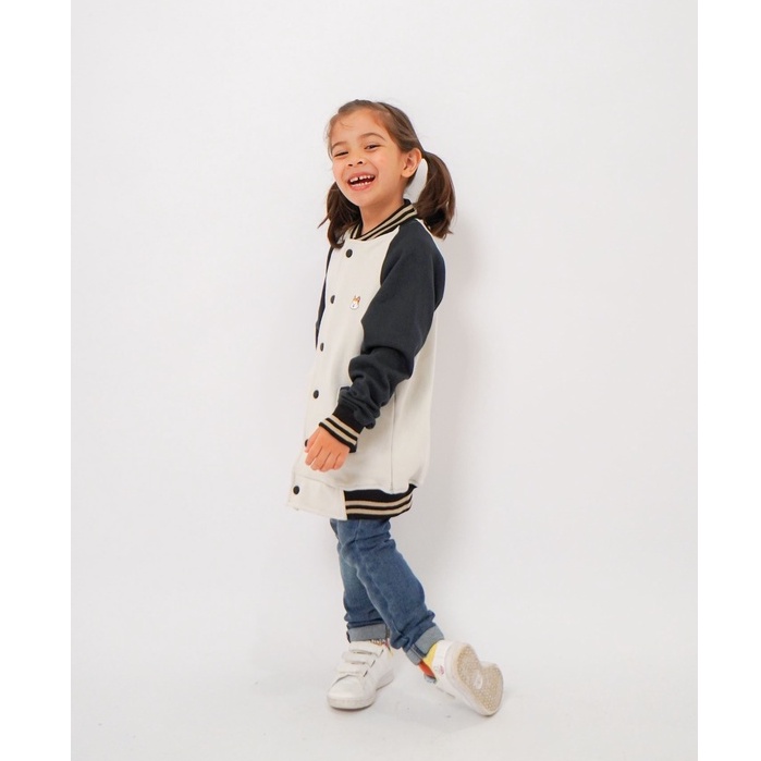 JAKET ANAK BOMBER REGLAN FLEECE COTTON ORIGINAL CARVA UNISEX ANAK LAKI LAKI PEREMPUAN REALPICT