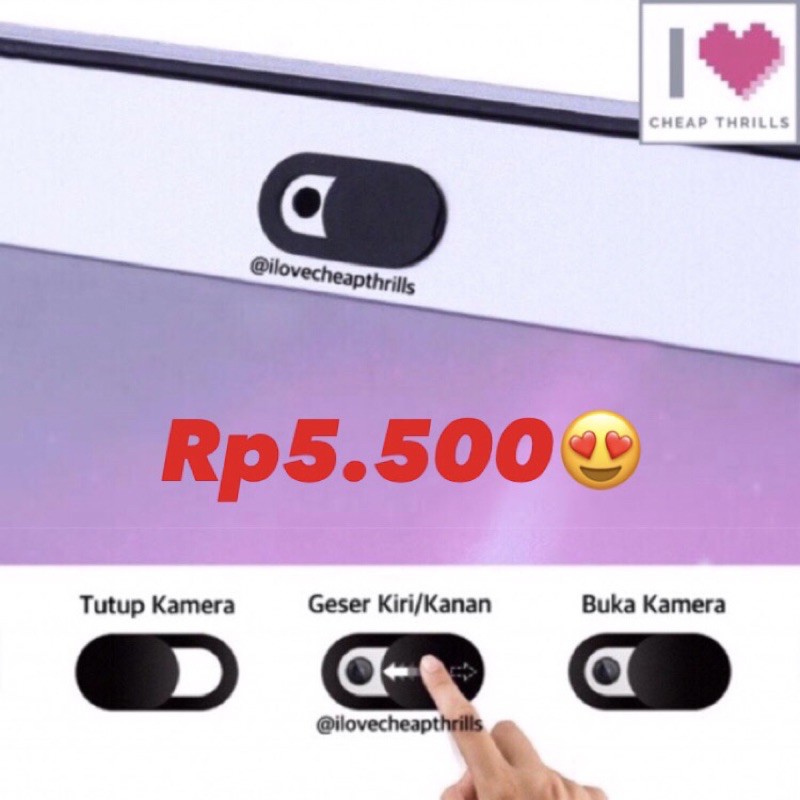 [TERLARIS] WEBCAM KAMERA COVER STICKER PELINDUNG DAN