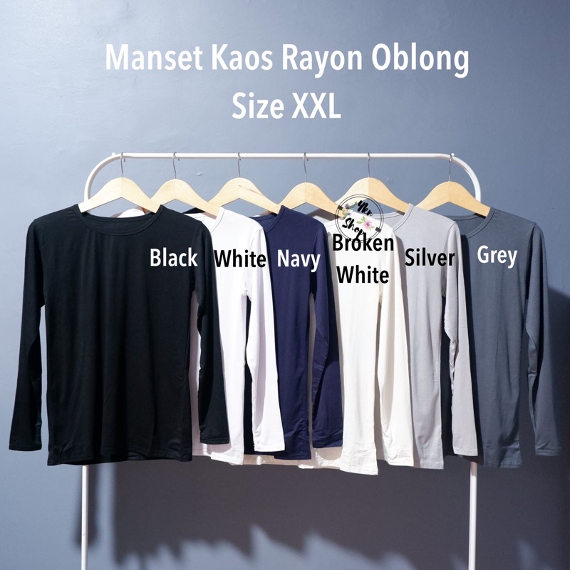 Manset Kaos Wanita bahan Rayon Oblong size XXL | LD 92cm - 103cm