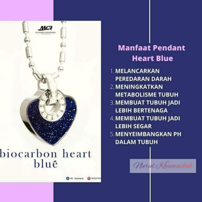 KALUNG KESEHATAN MCI MGI/DISTRIBUTOR MCI/BIOCARBON HEART BLUE MCI/OFFICIAL MCI/LSW BIOCARBON BLUE