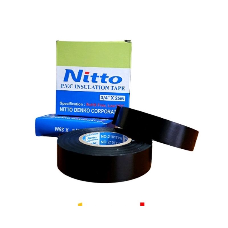 Lakban Listrik NITTO PVC 3/4 Inch x 25M Hitam