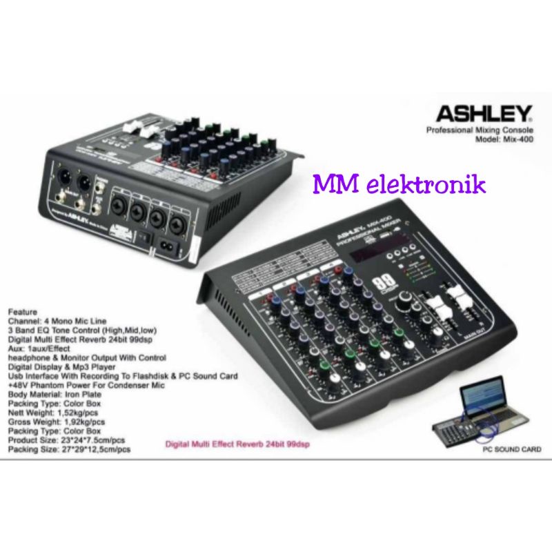 Mixer Audio ASHLEY MIX 400 Original