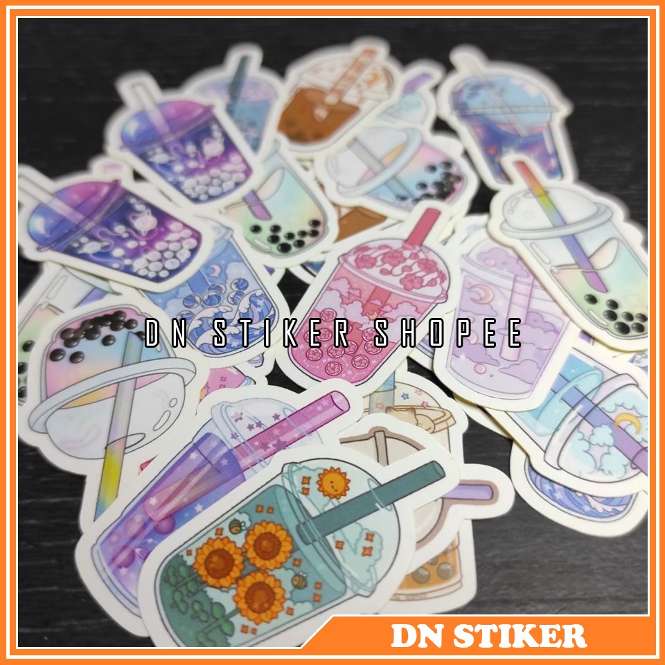 

stiker mini boba Stiker kertas gambar mini boba 32pcs sticker accesoris