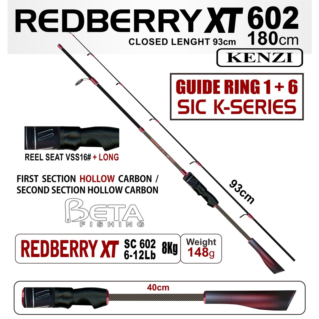 ROD JORAN KENZI RED BERRY XT 6-12 LB