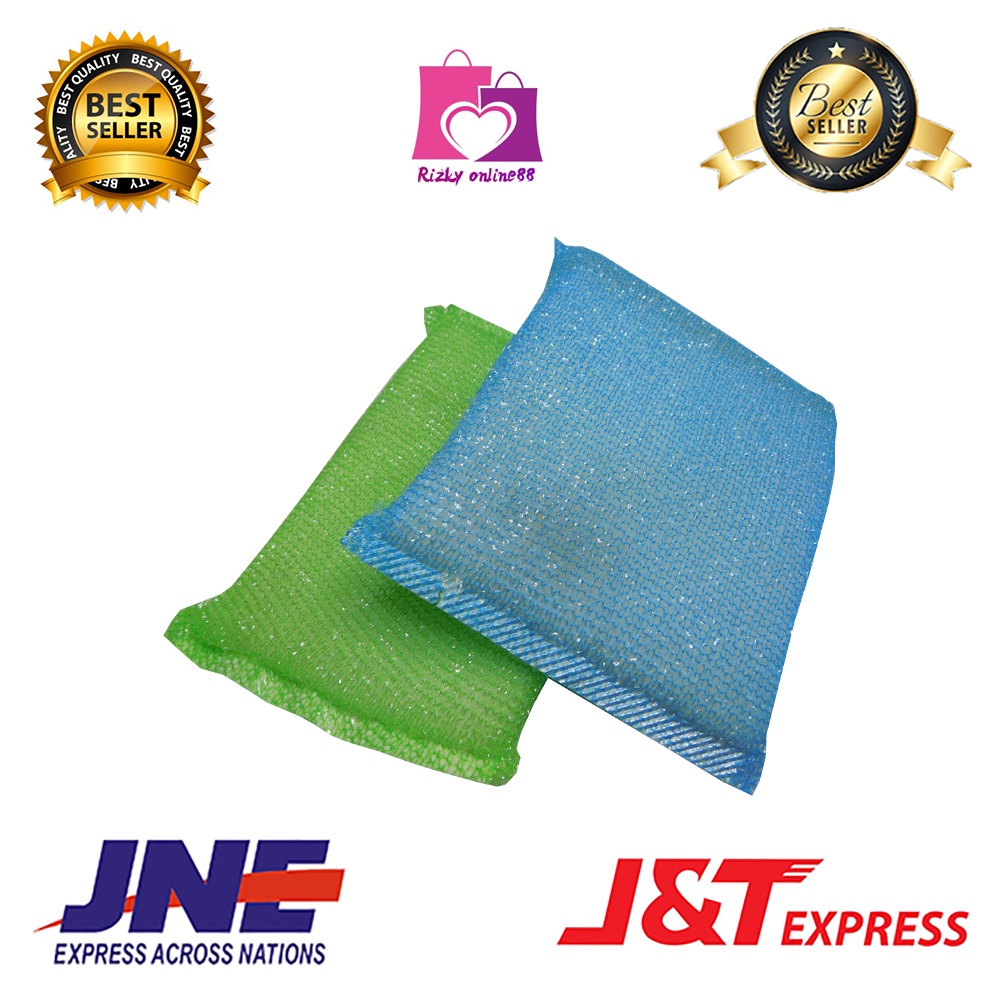 Rizkyonline88 spon spons cuci piring warna serbaguna busa cuci piring dishwashing sponge