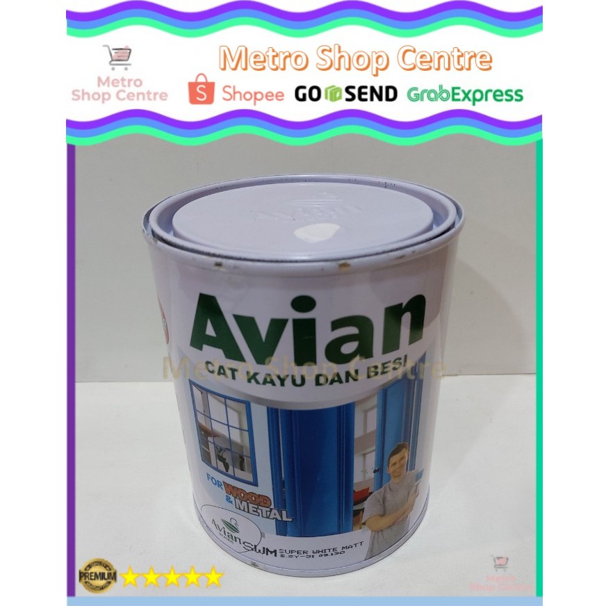 AVIAN - Cat Kayu Besi Avian Matt 1 Kg Putih Doff / White Dop (SWM)