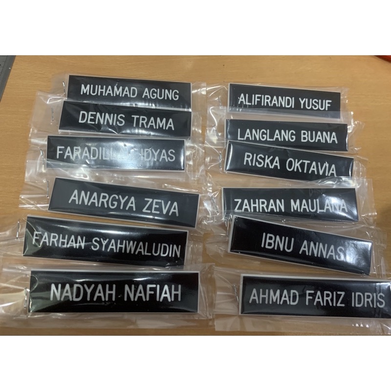 

Name Tag / Nametag | Custom Nametag | Nama Dada / Papan Nama akrilik / grafir / custom