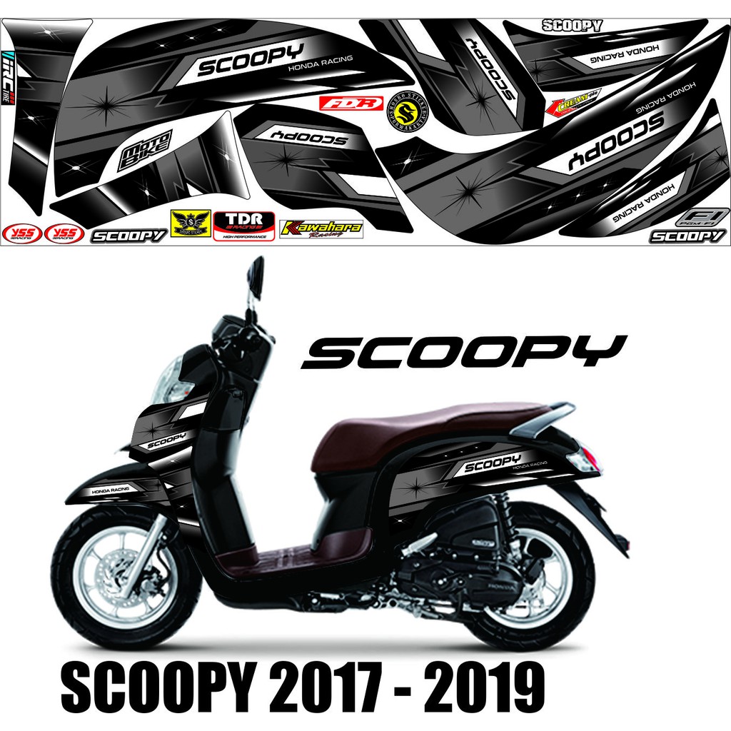 STIKER VARIASI SCOOPY - MOTIF NEW 2017-2019 VARIASI MOTIP SIMPLE STRIPING NEW SCOOPY ALL