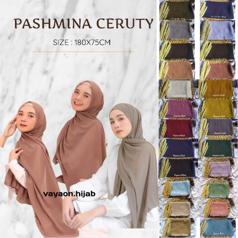 180x75 JILBAB HIJAB PASHMINA CERUTY BABYDOLL PREMIUM 180x75 vayaon hijab