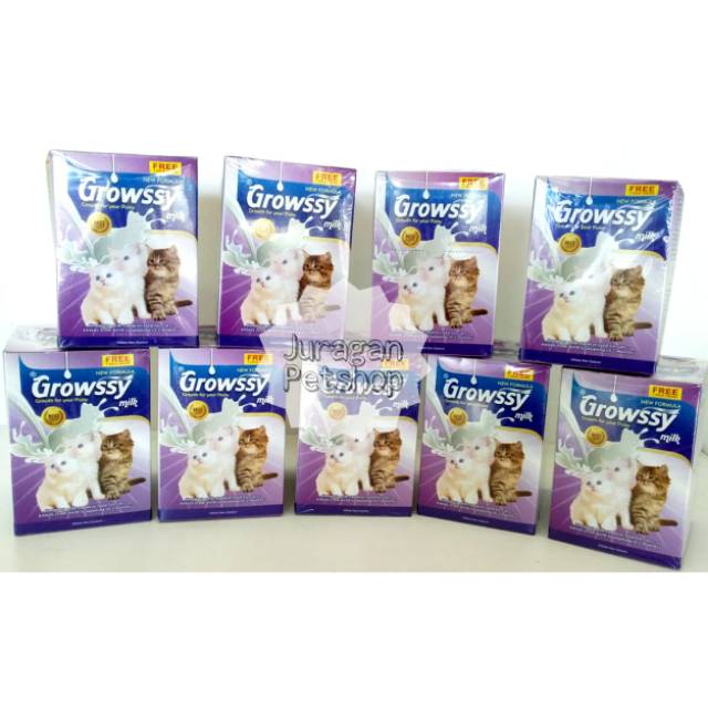 Susu Kucing Growssy Termurah (1 BOX)|Susu Kucing/Kitten Growsy (11 SACHET)|Nutrisi Susu Kucing|