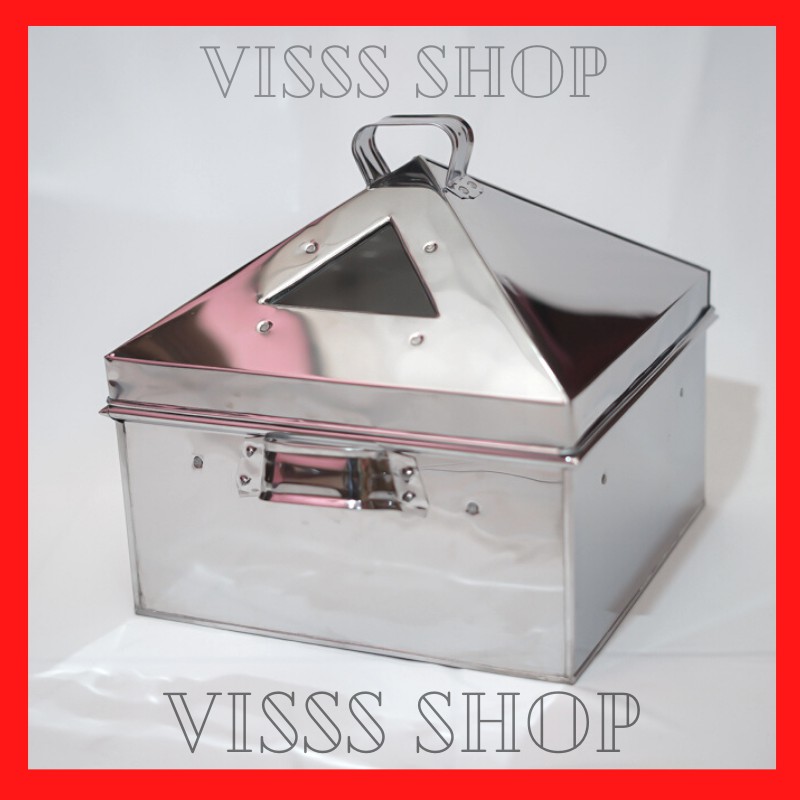 Klakat Kukusan 45cm Stainless Kotak Persegi Dimsum Syomay Bolu Kukus Muffin