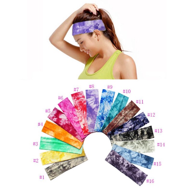 bando/bandana headband/hairband tie dye elastis korea