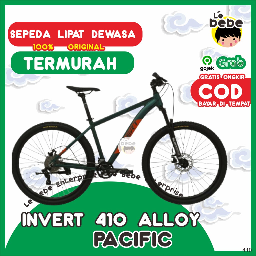 Sepeda Lipat Folding Bike MTB 27.5 PACIFIC INVERT 410 ALLOY 2X9Sp SEPEDA GUNUNG SNI ORIGINAL