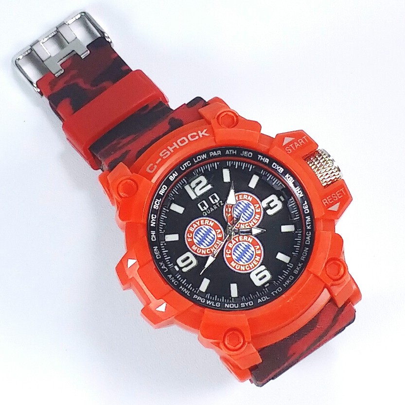 [LIMITED EDITION] JAM TANGAN BAYERN MUNCHEN STRAP ARMY MERAH