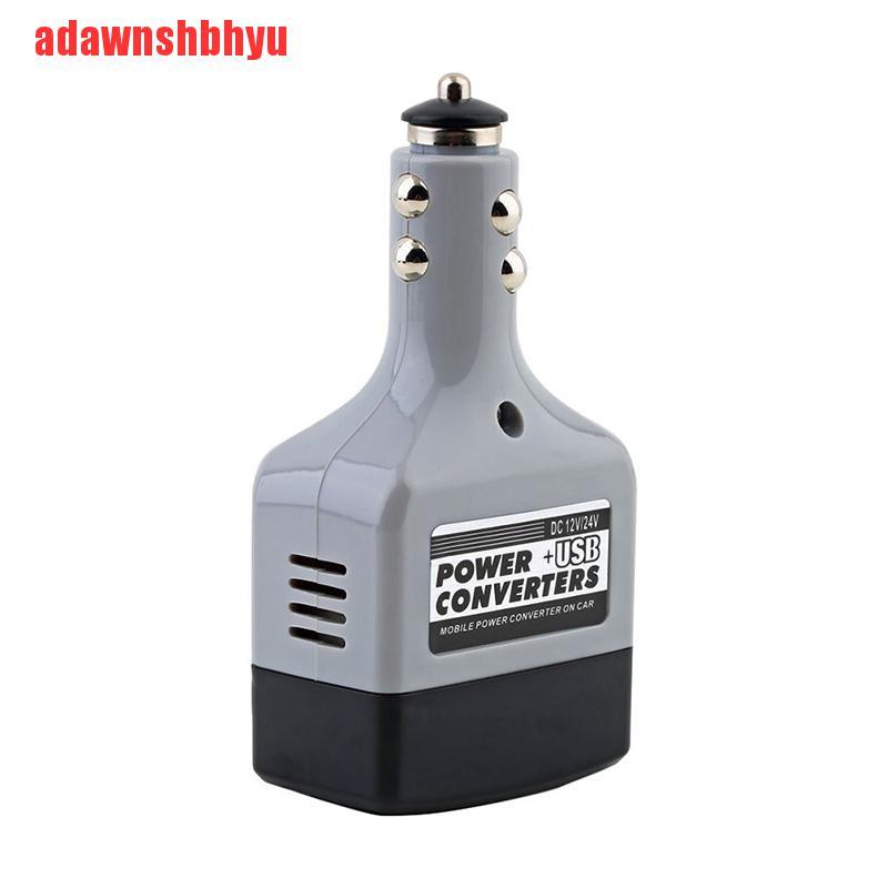 Adaptor Konverter Inverter Dc 12v/24v Ke Ac 220v Untuk Mobil