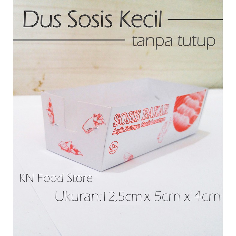 

Kardus Sosis Bakar Kecil Tanpa Tutup 50 pcs/Dus Sosis Kecil