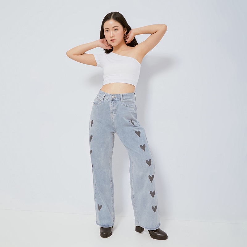 VIERLIN - Jeans 8809 - HIGHWAIST BAGGY JEANS LOVE