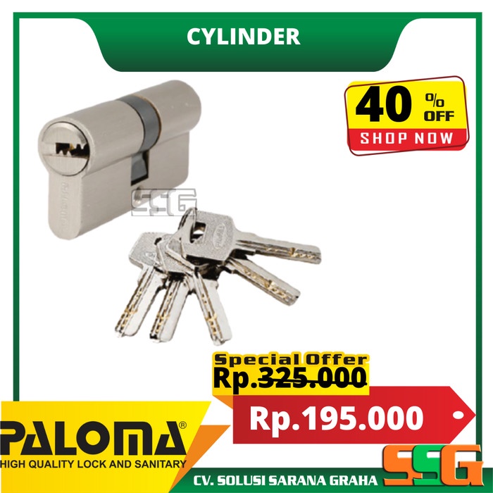 Double Cylinder PALOMA CLP514 DELUXE DC-CK 62 SN Silinder Kunci