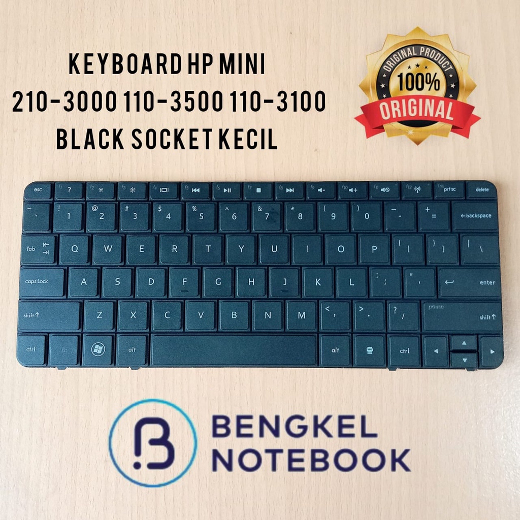 Keyboard HP Mini 210-3000 110-3500 110-3100 200-4223TU 110-3600 210-4000 110-4000 210-2000 Socket Kecil 110-3713TU 110-3700