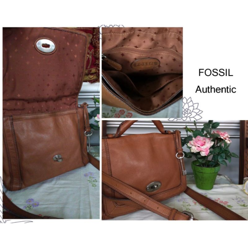 Preloved Fossil Large Brown (Authentic)