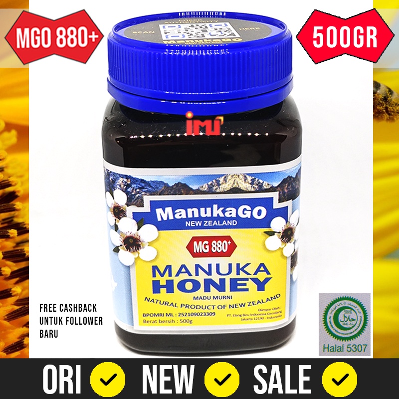 

Madu ManukaGo MGO 880+ 500 gr Manuka Honey MG 880 Original Import New Zealand