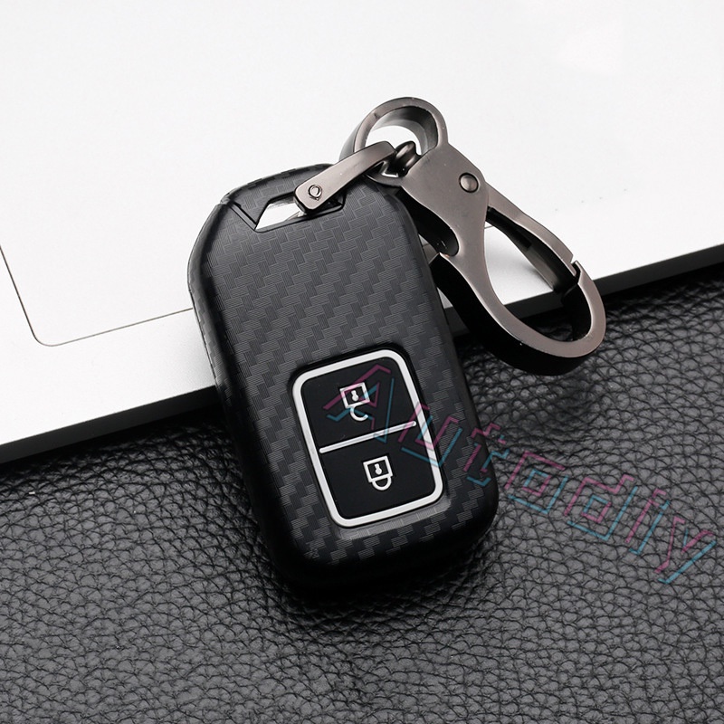 Case Remote Kunci Mobil Bahan Carbon Fiber Untuk Honda CRV CR-V Fit Civic Accord HR-V HRV City Odyssey XR-V