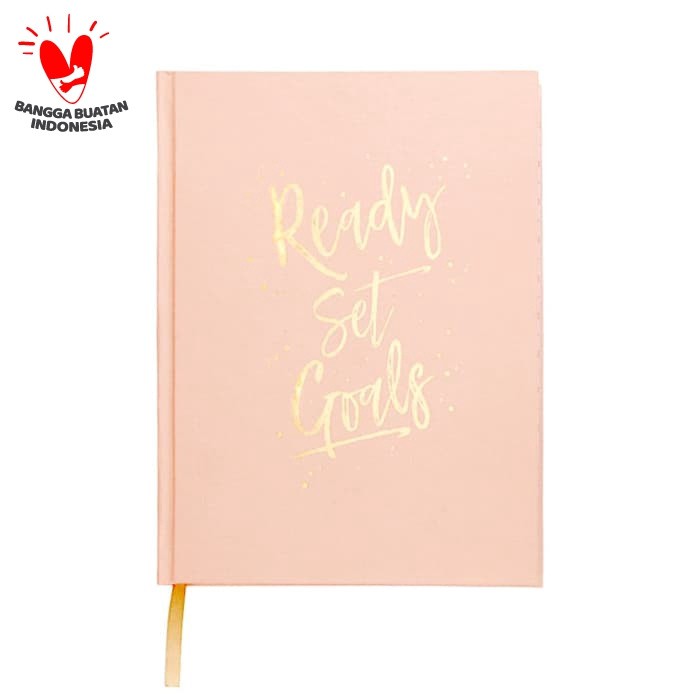 

Buku pengembangan diri / journal self help Harvest Ready Set Goals - Pink