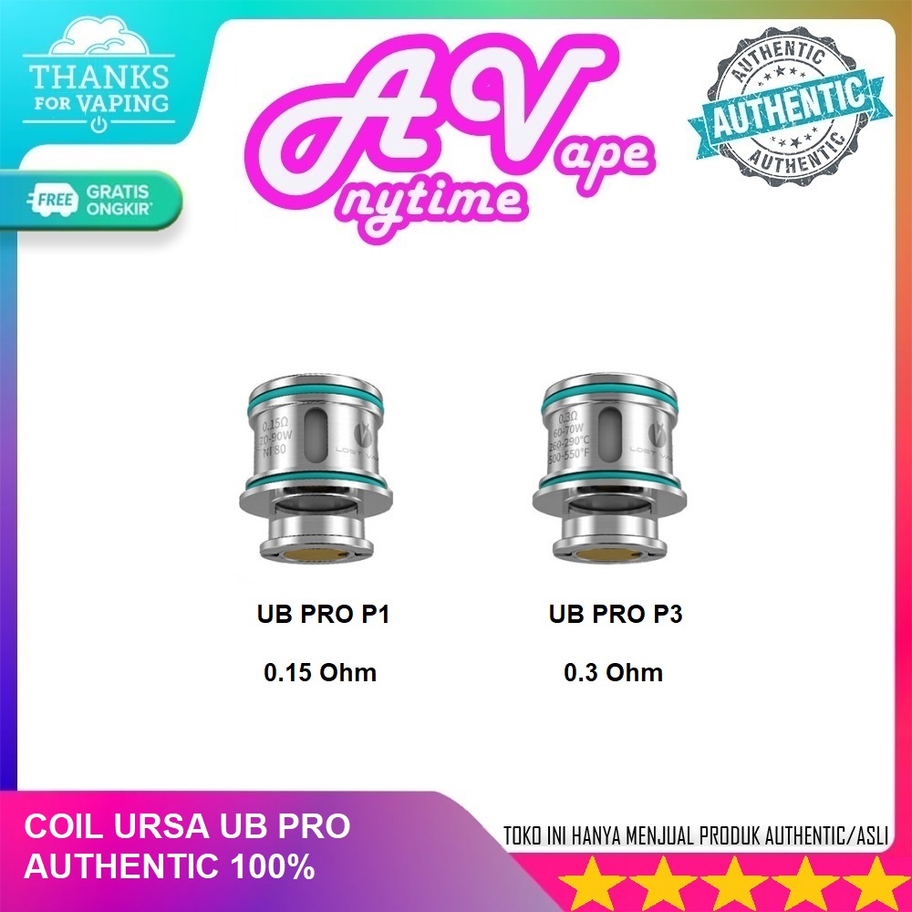 COIL UB PRO URSA P1 P3 REPLACEMENT COIL 1PCS AUTHENTIC